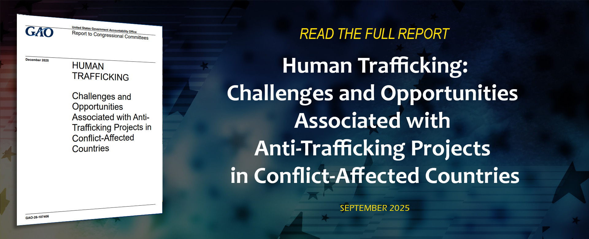 Human Trafficking: Challenges and Opportunities Associated with Anti-Trafficking Projects in Conflict-Affected Countries