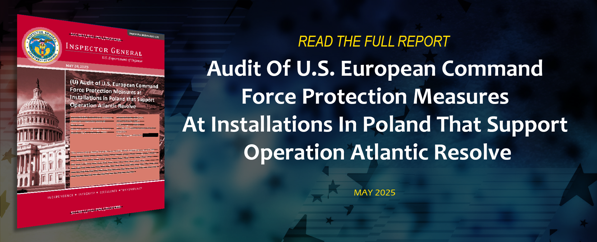 Audit Of U.S. European Command Force Protection Measures At Installations In Poland That Support Operation Atlantic Resolve